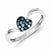 Sterling Silver Blue Diamond Small Heart Ring