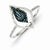 Sterling Silver Blue and White Diamond Fashion Ring