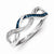 Sterling Silver Blue and White Diamond Ring