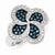 Sterling Silver Blue & White Diamond Ring