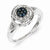 Sterling Silver Blue Diamond Circle Ring