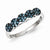 Sterling Silver Blue Diamond Ring