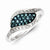 Sterling Silver Blue Diamond Fancy Marquise Ring