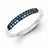 Sterling Silver Anniversary Blue Diamond Wedding Band