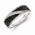 Sterling Silver Black and White Diamond Ring