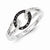 Sterling Silver Black & White Diamond Ring