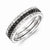 Sterling Silver Black & White Diamond Ring