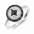 Sterling Silver Black & White Diamond Ring