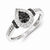 Sterling Silver Black & White Diamond Ring