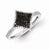 Sterling Silver Black and White Diamond Ring