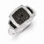 Sterling Silver Black & White Diamond Square Ring