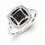 Sterling Silver Black & White Diamond Ring