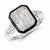 Sterling Silver Black and White Diamond Ring