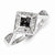 Sterling Silver Black & White Diamond Ring