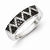 Sterling Silver White & Black Diamond Ring