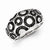 Sterling Silver Black Diamond Circle Pattern Ring