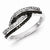 Sterling Silver w/Rhodium Plated Back & White Diamond Ring