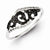 Sterling Silver Black and White Diamond Ring