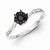 Sterling Silver Black & White Diamond Ring