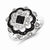 Sterling Silver Black & White Diamond Ring