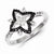 Sterling Silver Black & White Diamond Ring