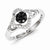 Sterling Silver Black & White Diamond Ring