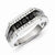 Sterling Silver w/Rhodium Plated Black and White Diamond Men's Ring