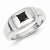 Sterling Silver Black Diamond Mens Ring