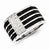 Sterling Silver w/Rhodium Plated Black and White Diamond Men's Ring