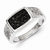 Sterling Silver w/Rhodium Plated Black and White Diamond Men's Ring