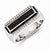 Sterling Silver w/Rhodium Plated Black and White Diamond Men's Ring