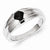 Sterling Silver Round Black Diamond Mens Ring