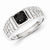 Sterling Silver Black Diamond Mens Ring