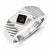 Sterling Silver w/Rhodium Plated Diamond Men's Ring