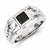 Sterling Silver Black Diamond Mens Ring