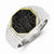 Sterling Silver and Gold Plated Black Diamond Men's Ring