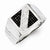 Sterling Silver w/Rhodium Plated Black and White Diamond Men's Ring