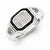 Sterling Silver w/Rhodium Plated Black and White Diamond Men's Ring