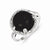 Sterling Silver Onyx and Diamond Ring