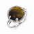 Sterling Silver Tiger's Eye and Diamond Ring