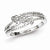 Sterling Silver w/Rhodium Plated Diamond Triple Heart Ring