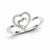 Sterling Silver Diamond Heart Ring