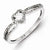 Sterling Silver w/Rhodium Plated Diamond Heart Ring