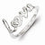 Sterling Silver w/Rhodium Plated Diamond Love Ring