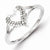 Sterling Silver Diamond Heart Ring