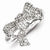 Sterling Silver Diamond Bow Ring