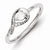 Sterling Silver w/Rhodium Plated Diamond Ring