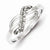 Sterling Silver w/Rhodium Plated Diamond Ring