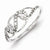 Sterling Silver w/Rhodium Plated Diamond Ring