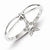 Sterling Silver w/Rhodium Plated Diamond Star Dangle Ring